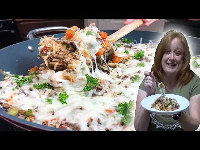 'Video thumbnail for ITALIAN GROUND BEEF & RICE RECIPE | One Skillet - 30 Minute Meal'