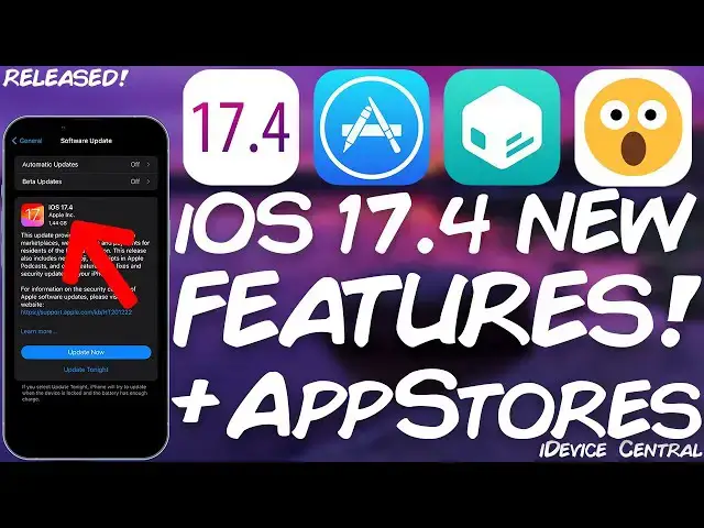 'Video thumbnail for iOS 17.4 RELEASED With GREAT FEATURES, Third-Party App Stores (EU) + JAILBREAK Kernel BUG!'