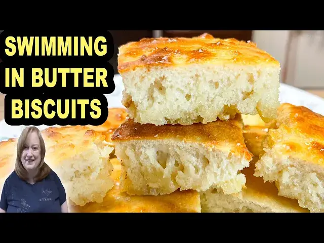 'Video thumbnail for Swimming In BUTTER BISCUITS | Easy 6 Ingredient BISCUIT RECIPE'