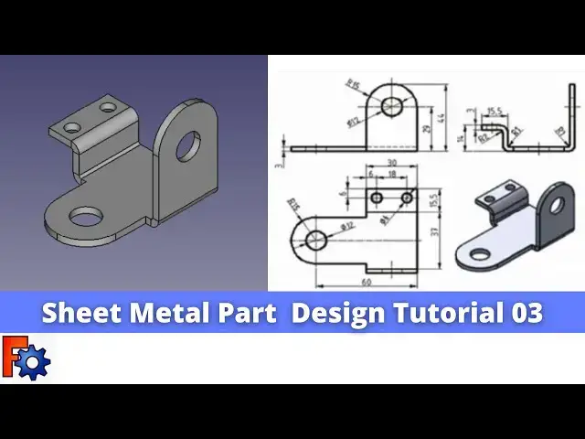 'Video thumbnail for Sheet Metal Part Design Tutorial 03  | FreeCAD Tutorial | FreeCAD Sheet Metal | Mechnexus |'