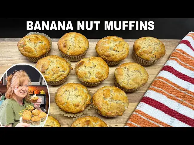 'Video thumbnail for BANANA NUT MUFFINS, Moist & Delicious Banana Muffin Recipe'