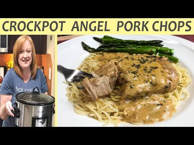 'Video thumbnail for CROCKPOT EASY ANGEL PORK CHOPS | Easy Slow Cooker Meals'