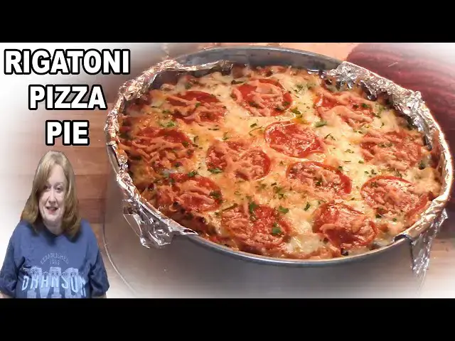 'Video thumbnail for RIGATONI PIZZA PIE, A Fun Italian Pasta Dinner Idea'
