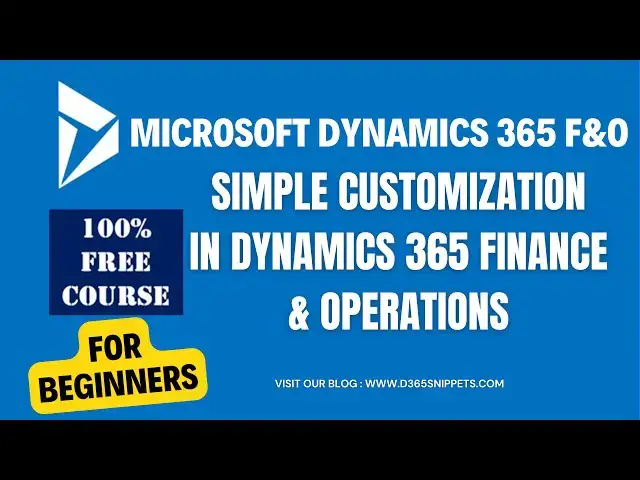 'Video thumbnail for Microsoft Dynamics 365 F&O Beginners Tutorial | How to Add Remarks Column in Customer Form'