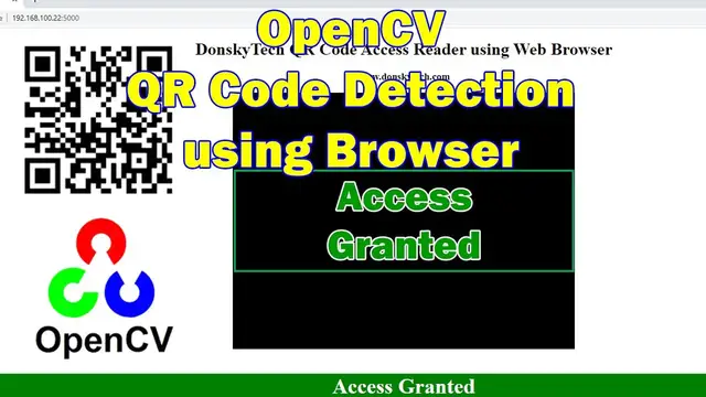 'Video thumbnail for OpenCV QR Code Detection using your web browser'