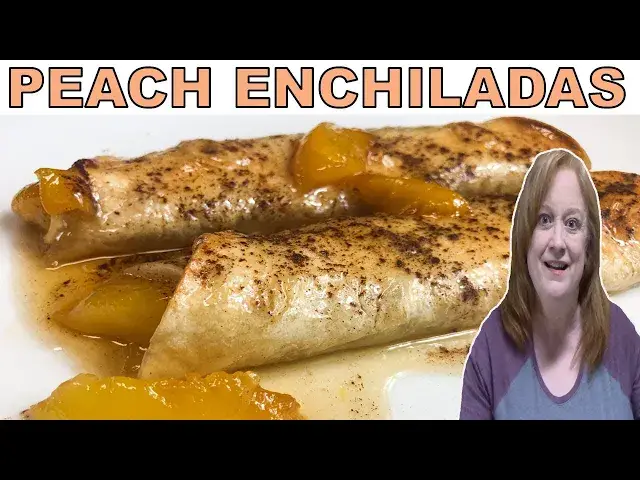 'Video thumbnail for PEACH ENCHILADAS EASY DESSERT RECIPE | How to make a dessert enchilada | Bake with me'