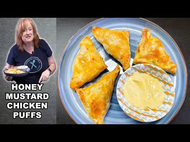 'Video thumbnail for HONEY MUSTARD CHICKEN PUFFS, A Puff Pastry Savory Recipe'