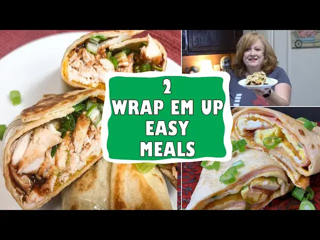 'Video thumbnail for TWO WRAP EM UPS | Egg Wraps & BBQ Chicken Wraps | Using Tortillas for fun and easy wraps'