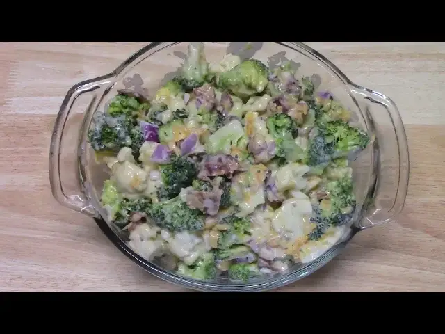 'Video thumbnail for BROCCOLI and CAULIFLOWER SALAD'