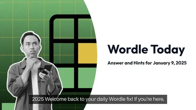 'Video thumbnail for Wordle Today: Answer, Hints For January 9, 2025'