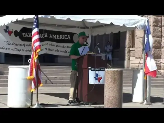 'Video thumbnail for Jon Roland talk to Tea Party, Austin Capitol steps, July 4, 2009'
