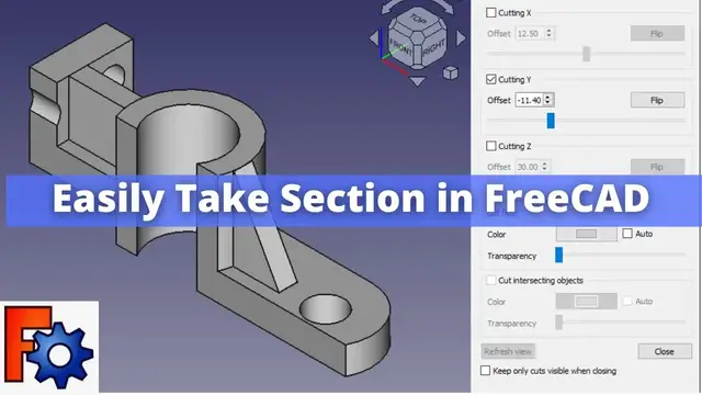 'Video thumbnail for Easily take section in FreeCAD | FreeCAD Tutorial | Mechnexus |'