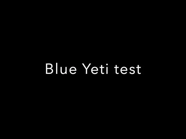 'Video thumbnail for A short Blue Yeti microphone test/demo'