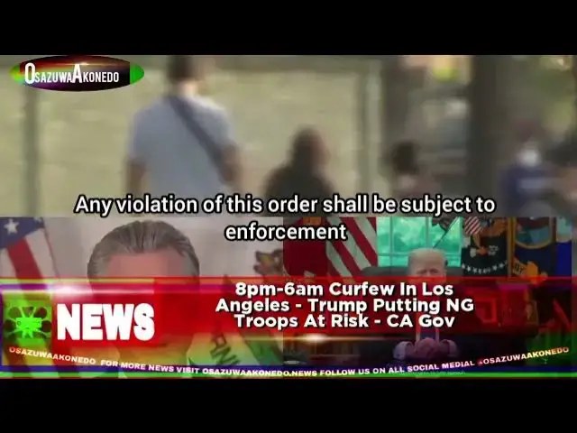'Video thumbnail for 8pm-6am Curfew In Los Angeles - Trump Putting NG Troops At Risk - CA Gov'