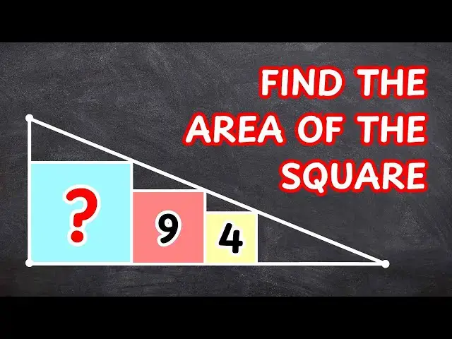 'Video thumbnail for Find the Area of the Third Square in a Right Triangle'