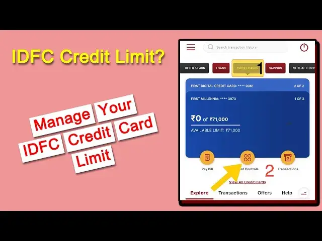 'Video thumbnail for 💥IDFC Credit Limit: Manage Your IDFC Credit Card Limit'
