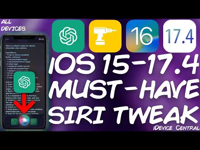 'Video thumbnail for iOS 15 - 17.4 (All Devices) MUST-HAVE JAILBREAK TWEAK - Replace Siri With ChatGPT / Gemini'