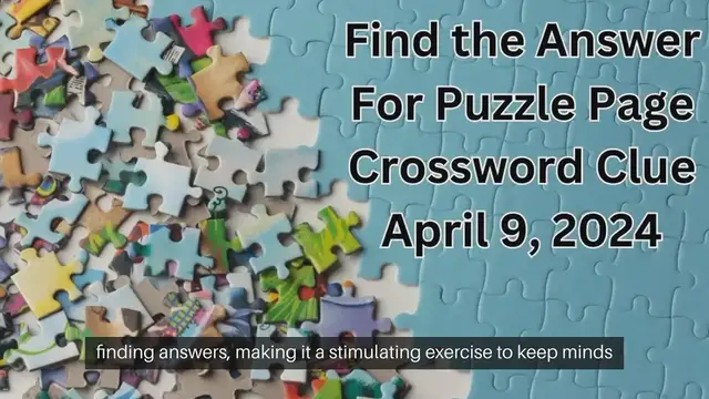 'Video thumbnail for Find the Answer For Puzzle Page Crossword Clue April 9, 2024'