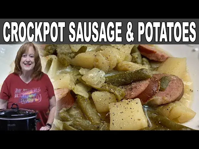 'Video thumbnail for CROCKPOT SAUSAGE & POTATOES RECIPE | DUMP & GO EASY MEAL | COOK WITH ME IN CROCKPOT'
