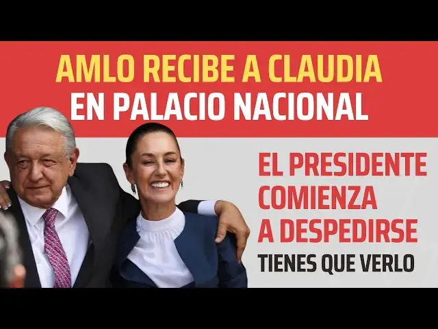 'Video thumbnail for AMLO COMIENZA A DESPEDIRSE - Recibe a Sheinbaum en el Palacio Nacional'
