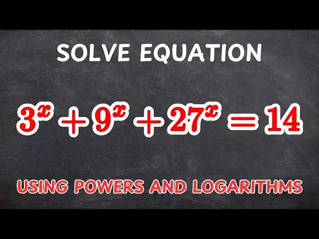 'Video thumbnail for Solving Equation using Powers and Logarithms'