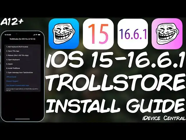 'Video thumbnail for How To Install TrollStore 2 Using TrollMisaka on iOS 15 - iOS 16.6.1 (All Devices)'