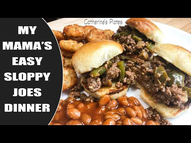 'Video thumbnail for MY MAMA'S SLOPPY JOES RECIPE | WHAT'S FOR DINNER | EASY DINNER IDEAS | CATHERINES PLATES'