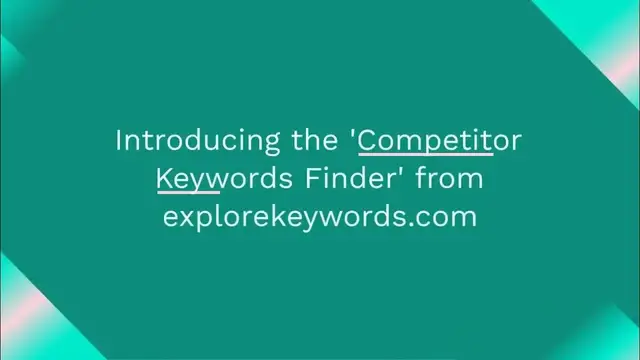 'Video thumbnail for How to Check Your Competitors Keywords for Free? [With Explore Keywords]'