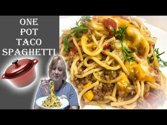 'Video thumbnail for TACO SPAGHETTI ONE POT RECIPE | Cook with me a Delicious Dinner'