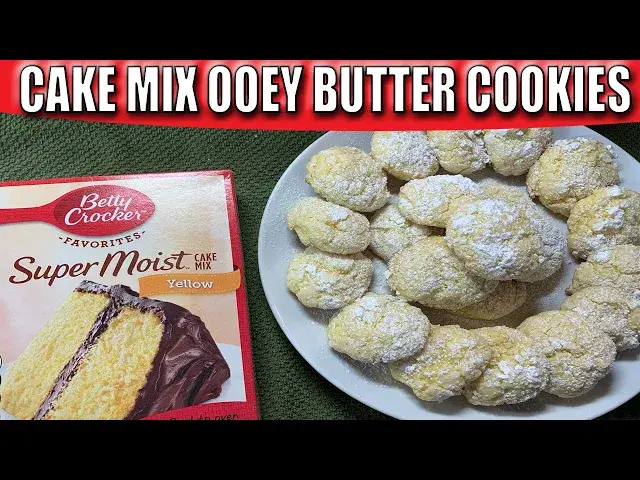 'Video thumbnail for CAKE MIX OOEY BUTTER COOKIES | How to Make Cake Mix Cookies'