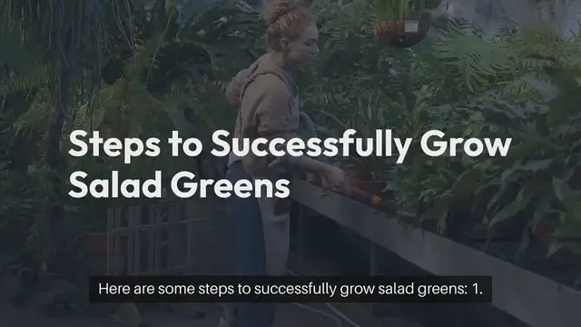 'Video thumbnail for Growing Your Own Salad Greens'