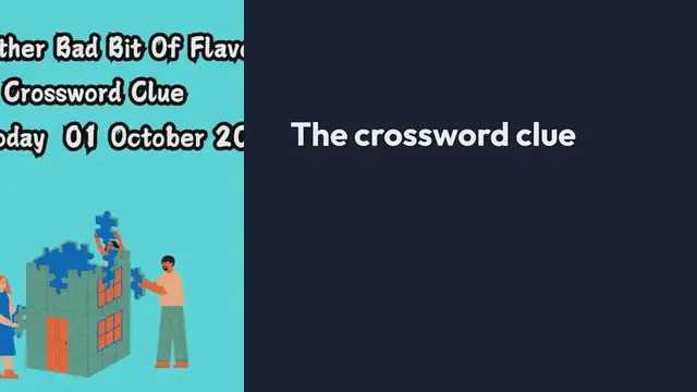 'Video thumbnail for An Altogether Bad Bit Of Flavouring Crossword Clue Answers on October 01, 2024'