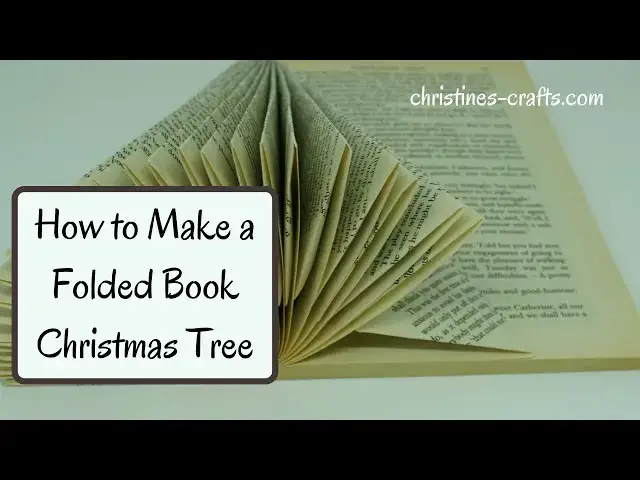 'Video thumbnail for HOW TO MAKE A FOLDED BOOK CHRISTMAS TREE - Full tutorial to re-use those old paperback books.'