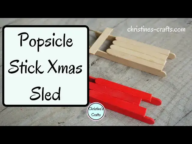 'Video thumbnail for HOW TO MAKE A POPSICLE STICK CHRISTMAS SLED ORNAMENT - Easy craft activity for adults and kids'