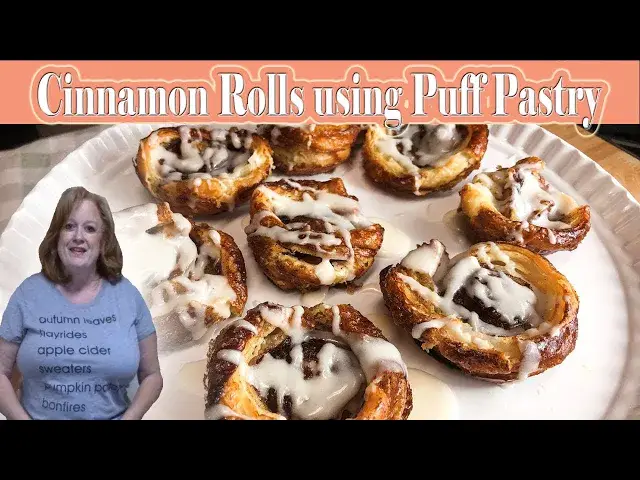 'Video thumbnail for CINNAMON ROLLS USING PUFF PASTRY | BAKE WITH ME CINNAMON ROLLS'