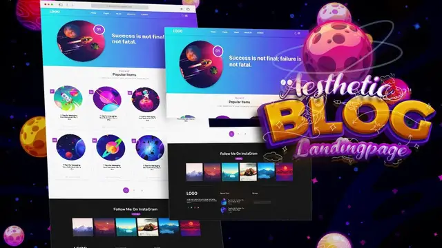 'Video thumbnail for Aesthetic animated landing page design for Space Blog | React JS | Speed Codez'