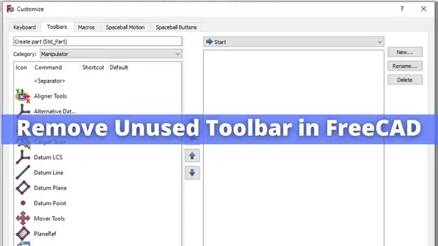 'Video thumbnail for Remove Unused Toolbar in FreeCAD | FreeCAD | FreeCAD Setting |'