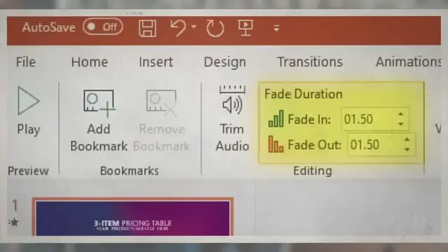 'Video thumbnail for How to Add Fade Audio Effects on PowerPoint - Vegaslide'