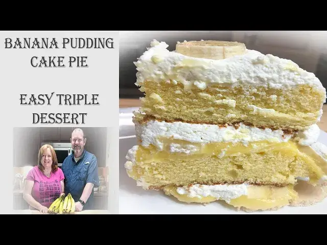 'Video thumbnail for BANANA PUDDING CAKE PIE RECIPE | An Easy Triple Dessert'
