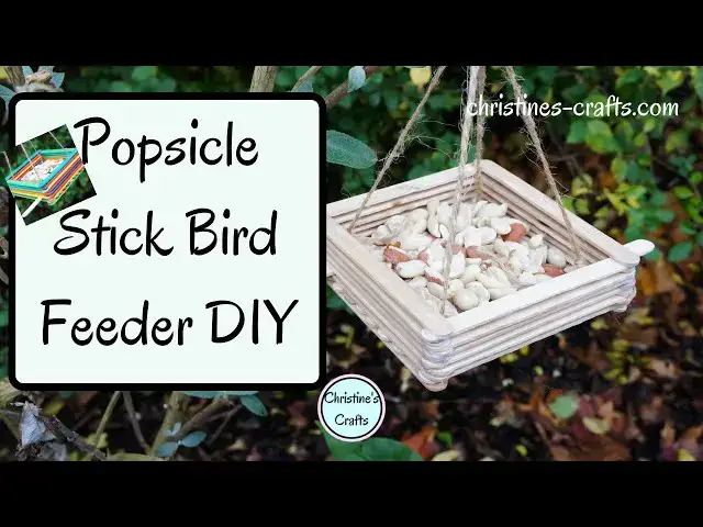 'Video thumbnail for HOW TO MAKE A POPSICLE STICK CRAFTS BIRD FEEDER - Easy craft make for the garden'