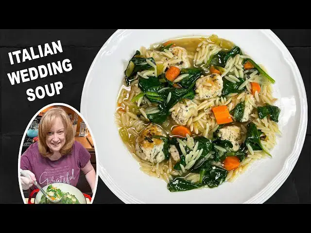 'Video thumbnail for ITALIAN WEDDING SOUP | Making Dishes Skinny | Soup Recipe | Chicken Meatballs | Catherines Plates'