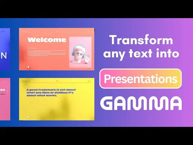 'Video thumbnail for Create a Professional Presentation in Minutes with AI Using Gamma'