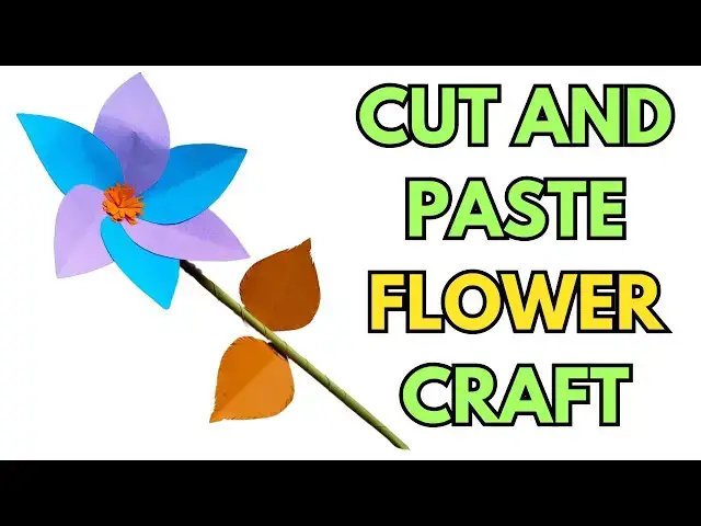 'Video thumbnail for paper Flower Craft for KIDS | Cut & paste Flower Craft'