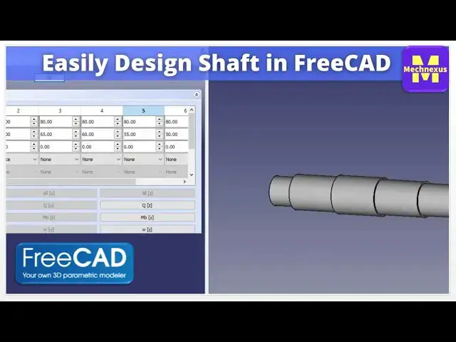 'Video thumbnail for Easily Design Shaft in FreeCAD | FreeCAD Tutorial | Mechnexus |'