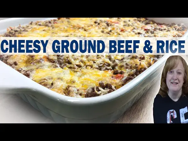 'Video thumbnail for CHEESY GROUND BEEF & RICE CASSEROLE RECIPE | Cook with Me Casserole'
