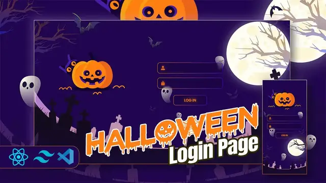 'Video thumbnail for Haunted Coding Fun: Responsive Halloween Login Page Animation I Speed Coding'