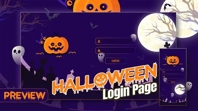 'Video thumbnail for Haunted Coding Fun: Responsive Halloween Login Page Animation I Speed Coding Preview'