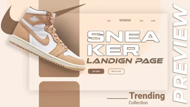 'Video thumbnail for Designing Elegance: Women's Sneaker Website landing page design - Photoshop Tutorial (Preview)'