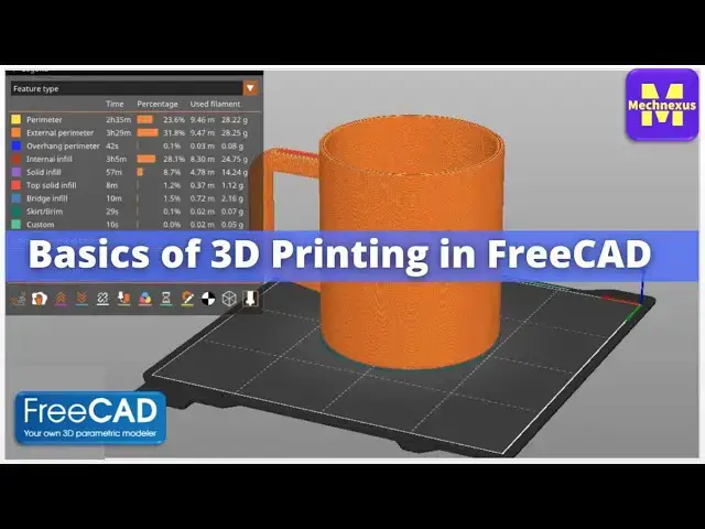 'Video thumbnail for Basic Guide to 3D Printing in FreeCAD | FreeCAD Tutorial | Mechnexus |'
