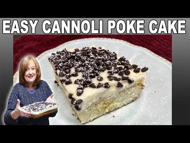 'Video thumbnail for CANNOLI POKE CAKE, Bake With Me An Easy & Delicious Italian Inspired Holiday Cake Recipe'